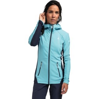 Schöffel Fleecejacke Monte Sart Hoody (maximale Bewegungsfreiheit) hellblau Damen