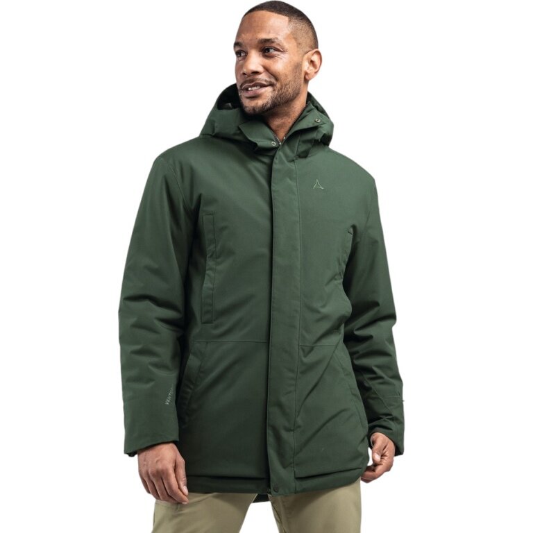 Schöffel Winter-Parka Urban Insulated Style Crivat Parka (wasserdicht, 2-Wege-Stretch) dunkelgrün Herren