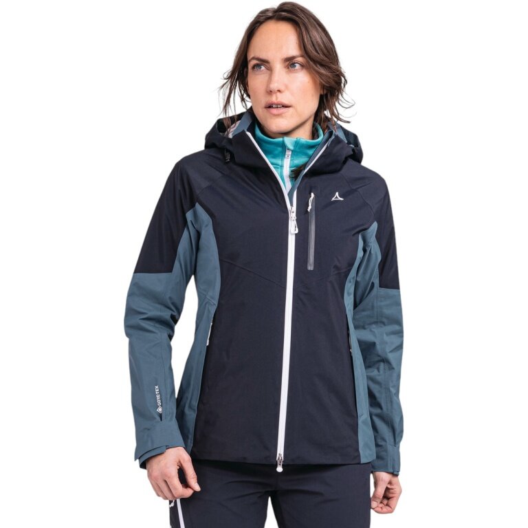 Schöffel Trekking-Wanderjacke Gaschurn (2-Lagen, wasserdicht und atmungsaktiv) navyblau Damen