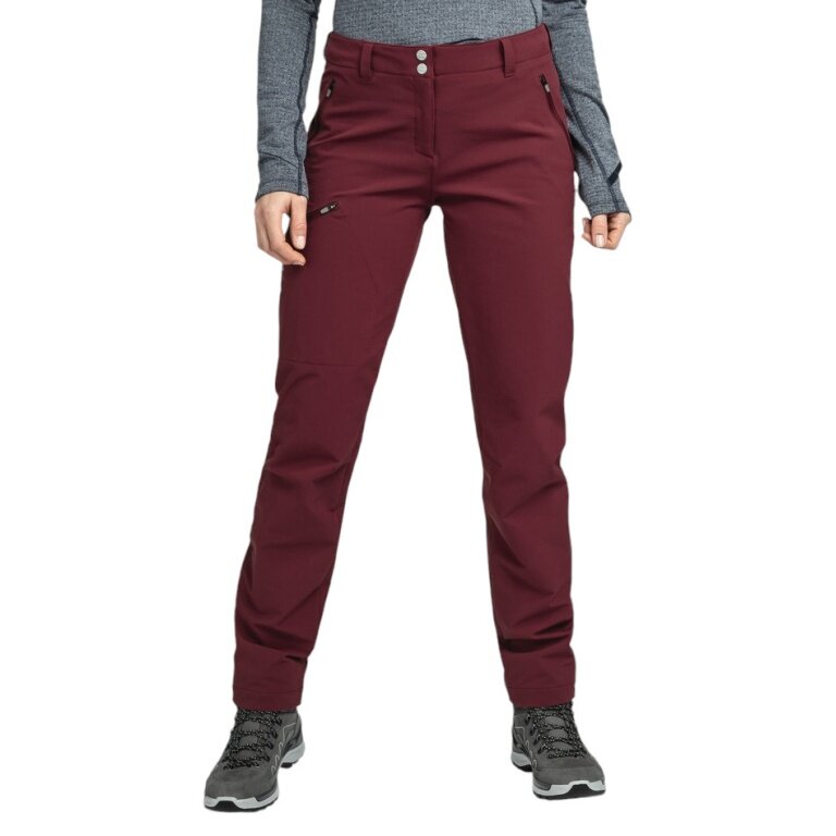 Schöffel Wanderhose Ascona Warm Pant (4-Wege Stretch, wasserabweisend) lang burgundrot Damen