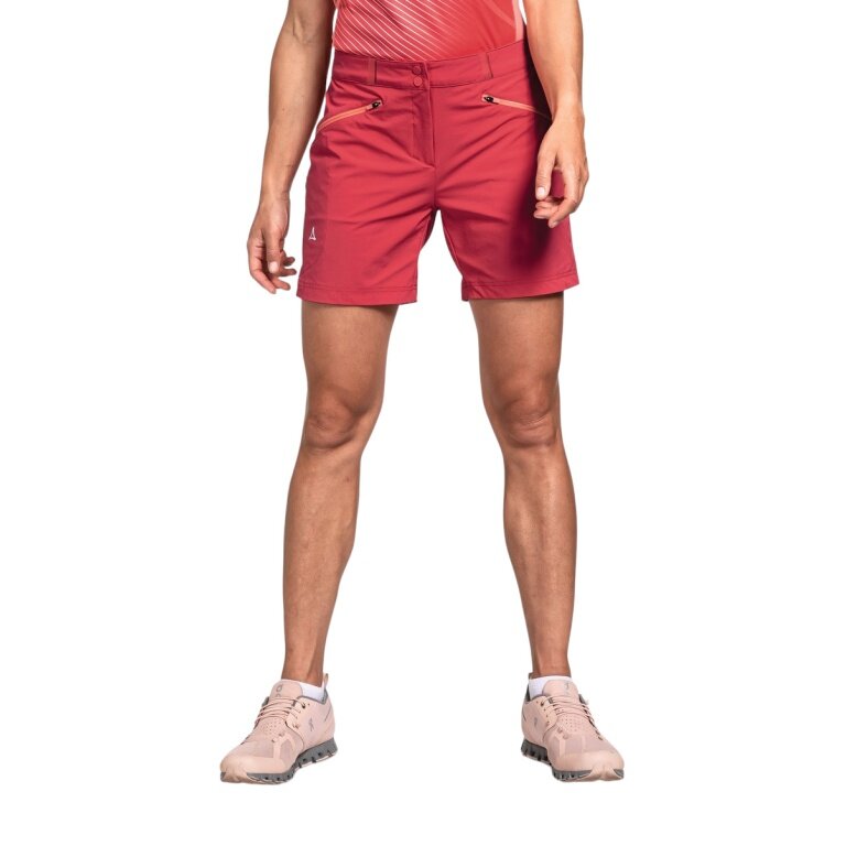 Schöffel Wanderhose Hestad Shorts (hoher Tragekomfort) kurz rot Damen