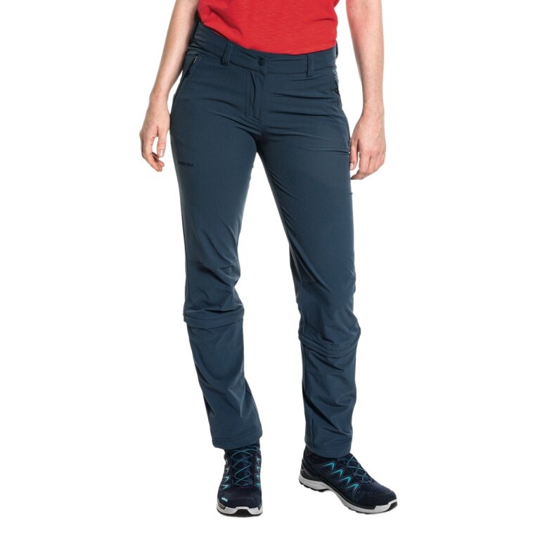 Schöffel Wanderhose Pant Engadin1 Zip Off (4-Wege Stretch, strapazierfähig) lang navyblau Damen