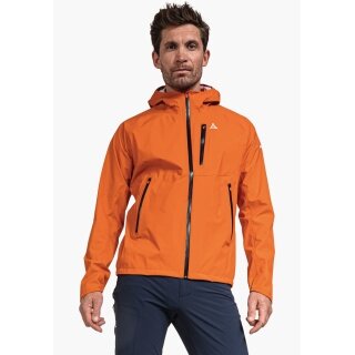 Schöffel Sommer Wanderjacke Tegelberg 2.5-Lagen (wasser- und winddicht, leicht, atmungsaktiv) orange/schwarz Herren