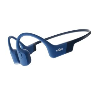 Shokz Kopfhörer OpenRun (Open-Ear-Design, Schnellladeversion von Aeropex, 8-stündige Akkulaufzeit) blau