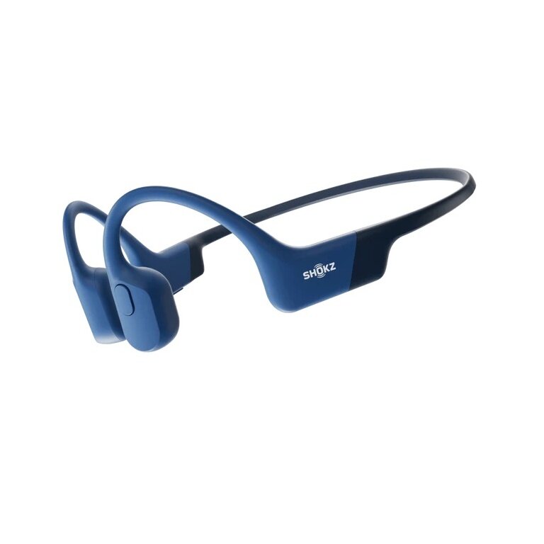 Shokz Kopfhörer OpenRun (Open-Ear-Design, Schnellladeversion von Aeropex, 8-stündige Akkulaufzeit) blau