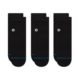 Stance Tagessocke Quarter Icon schwarz - 3 Paar