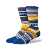 Stance Tagessocke Crew Curren Staple blau/gelb - 1 Paar