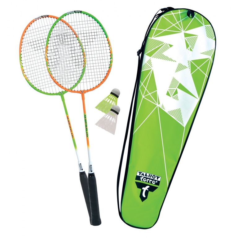 Talbot Torro Badminton (2x 2x bestellen 1x Bälle, Schläger, online 2-Attacker Hülle) Set
