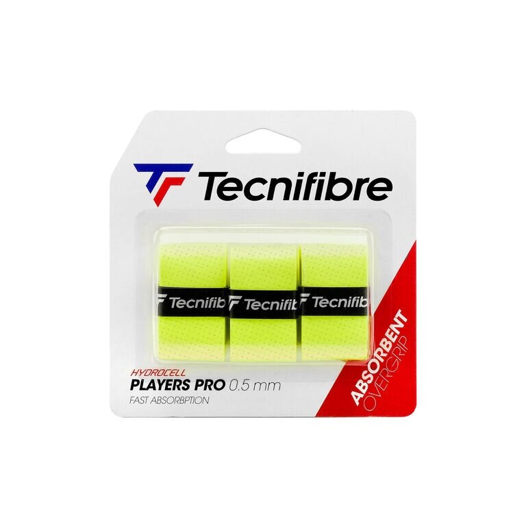 Tecnifibre Overgrip Players Pro 0.5mm (Schweissabsorption) neongelb 3er