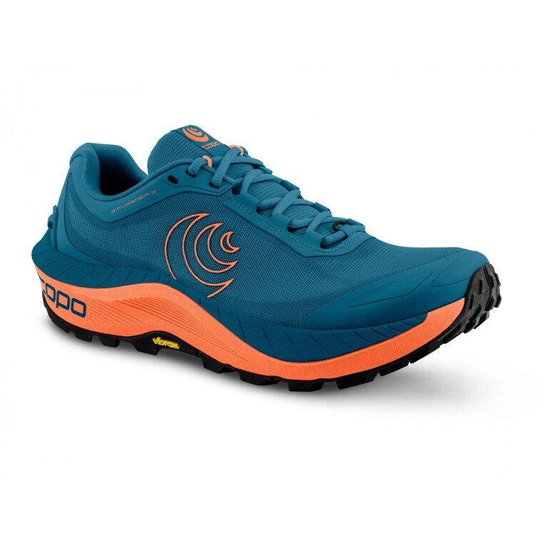 Topo Laufschuhe MTN Racer 3 (Mountain, Trail, breitere Zehenbox) blau/orange Herren