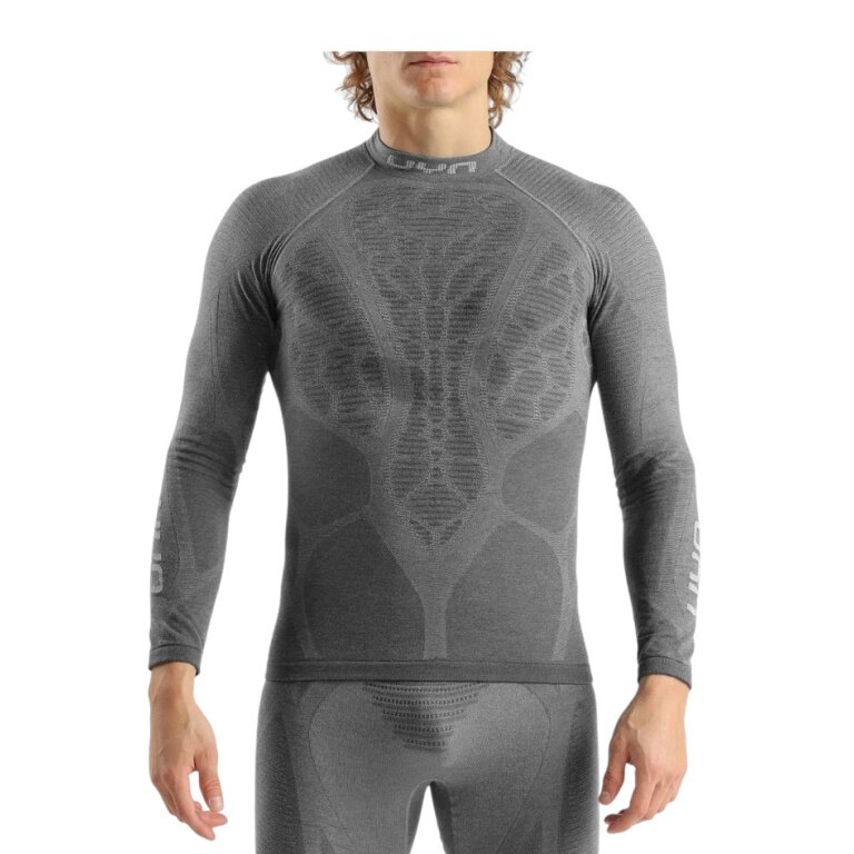 UYN Funktions-Langarmshirt Elevatyon Biomorph Turtle Neck (ideale Thermoregulation, atmungsaktiv) grau Herren