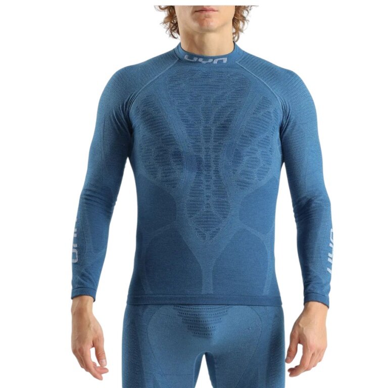 UYN Funktions-Langarmshirt Elevatyon Biomorph Turtle Neck (ideale Thermoregulation, atmungsaktiv) blau Herren