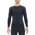 UYN Funktionsunterwäsche Langarmshirt Resilyon Round-Neck (aus biobasiertem NATEX) schwarz Herren