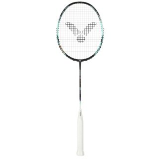 Victor Badmintonschläger Auraspeed 90K Metallic R (ausgewogen, steif) türkisblau - unbesaitet -