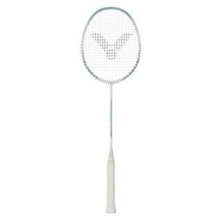 Victor Badmintonschläger Auraspeed 9 R (ausgewogen/flexibel) weiss/grün - besaitet -