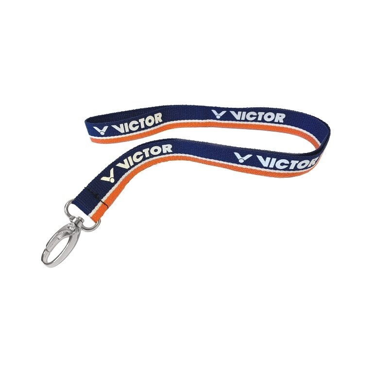 Victor Schlüsselband Lanyard - 43cm dunkelblau/orange