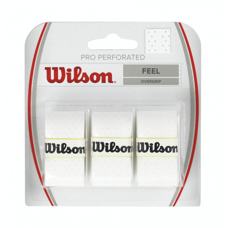 Wilson Overgrip Pro Perforated 0.55mm weiss 3er