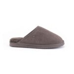 Warmbat Pantoffel Classic Suede mit Merino Schaffell pepplebraun Hausschuhe