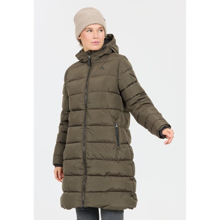 Whistler Winter-Steppmantel Amaret Long Puffer Jacket (warm, wasserdicht, winddicht) dunkelgrün Damen