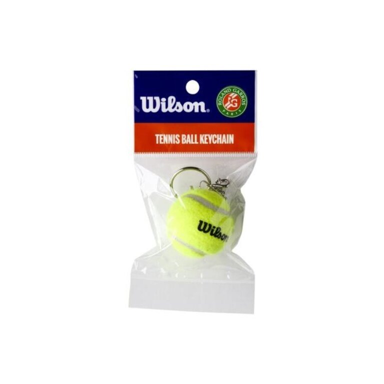 Wilson Schlüsselanhänger Mini-Tennisball Roland Garros gelb - 1 Stück