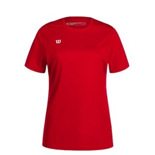 Wilson Sport-Shirt Fundamentals Shooting (100% Polyester) kurzarm rot Damen