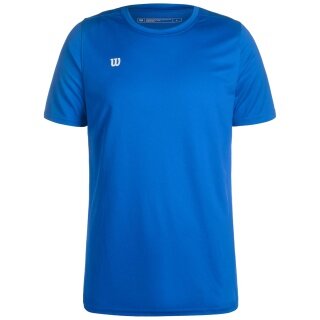 Wilson Sport-Shirt Fundamentals Shooting (100% Polyester) kurzarm blau Herren
