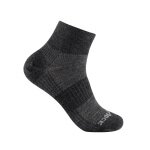 Wrightsock Wandersocke Quarter Merino Coolmesh II (dünn, Merinowolle) grau/schwarz - 1 Paar