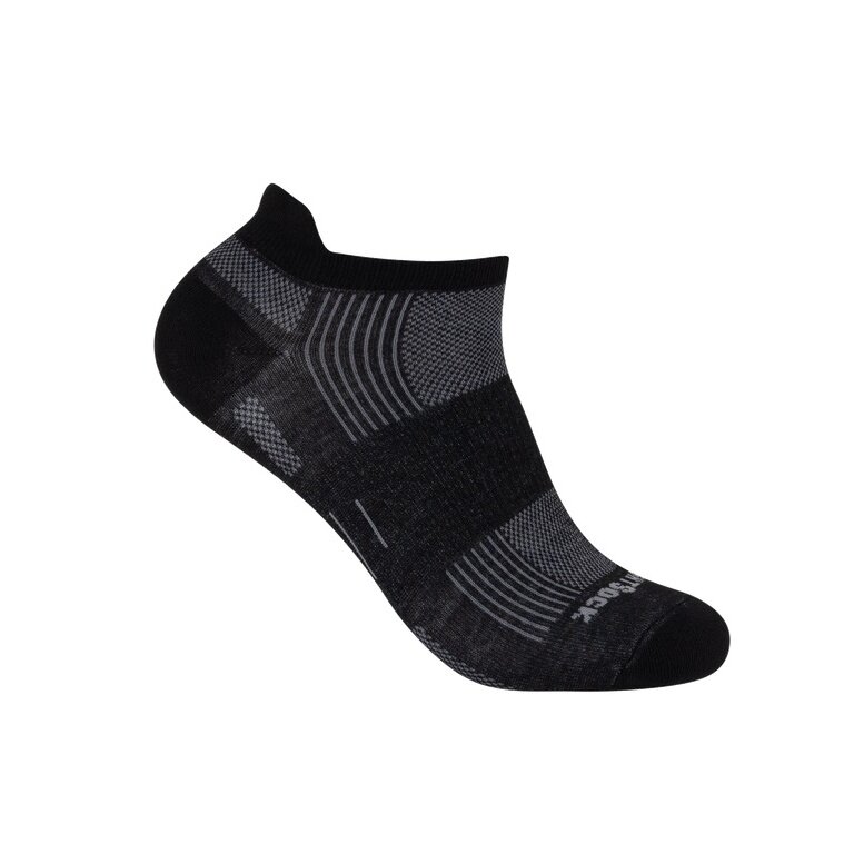 Wrightsock Laufsocke Sneaker Coolmesh II Run Tab (dünn, gepolstert) schwarz - 1 Paar