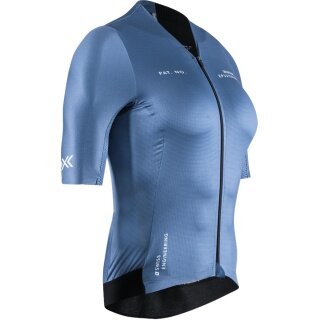 X-Bionic Fahrrad-Shirt Corefusion Aero Jersey (Front-Reißverschluss, leicht, atmungsaktiv) mineralblau Damen