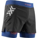 X-Bionic Laufhose Twyce Race 2in1 Short (eingehängte Innenhose) kurz schwarz/dunkelblau/orange Herren