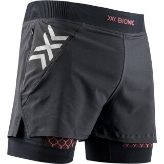 X-Bionic Laufhose Twyce Race 2in1 Short (eingehängte Innenhose) kurz schwarz/rot Herren