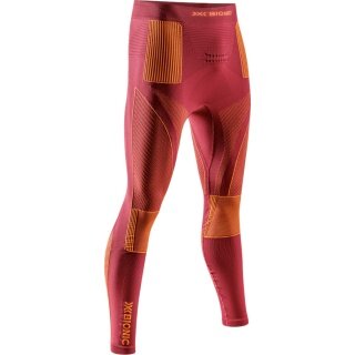 X-Bionic Funktionshose Pant Energy Accumulator 4.0 lang Unterwäsche weinrot/orange Herren