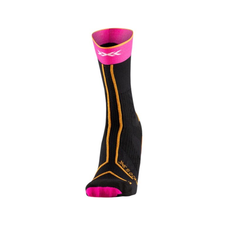 X-Socks Laufsocke Trailrun Terraskin Expert Crew schwarz/orange/pink Herren - 1 Paar