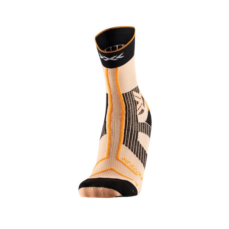 X-Socks Laufsocke Trailrun Terraskin Expert Crew hellorange/schwarz Herren - 1 Paar