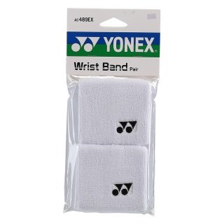 Yonex Schweissband Handgelenk Logo weiss 2er