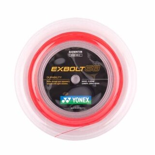 Yonex Badmintonsaite Exbolt 68 (Haltbarkeit) rot 200m Rolle