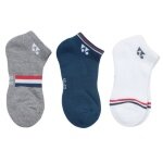 Yonex Sportsocken Sneaker Sport Low Cut weiss/grau/blau Herren - 3 Paar