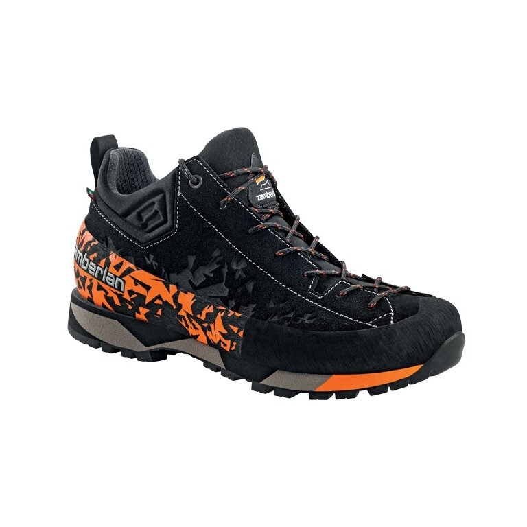 Zamberlan Wanderschuhe Salathe GTX RR (Zustieg, Veloursleder, wasserdicht) schwarz/orange Herren