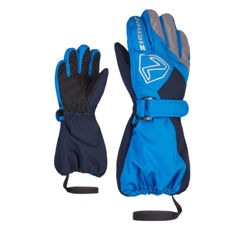 Ziener Winterhandschuhe online bestellen AS® 1 blau (Skihandschuhe, winddicht) wasserdicht, Kinder Paar Lauro 
