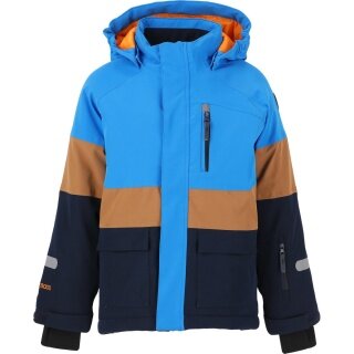 Zigzag Winter-Skijacke Taylora W-PRO 15.000 (4-Wege-Stretch, wasserdicht, winddicht) blau/braun Kinder