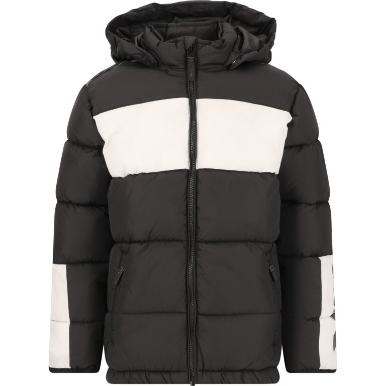 Zigzag Winterjacke Bruno Puffer Jacket (warm wattiert, reflektierende Details) schwarz Kinder