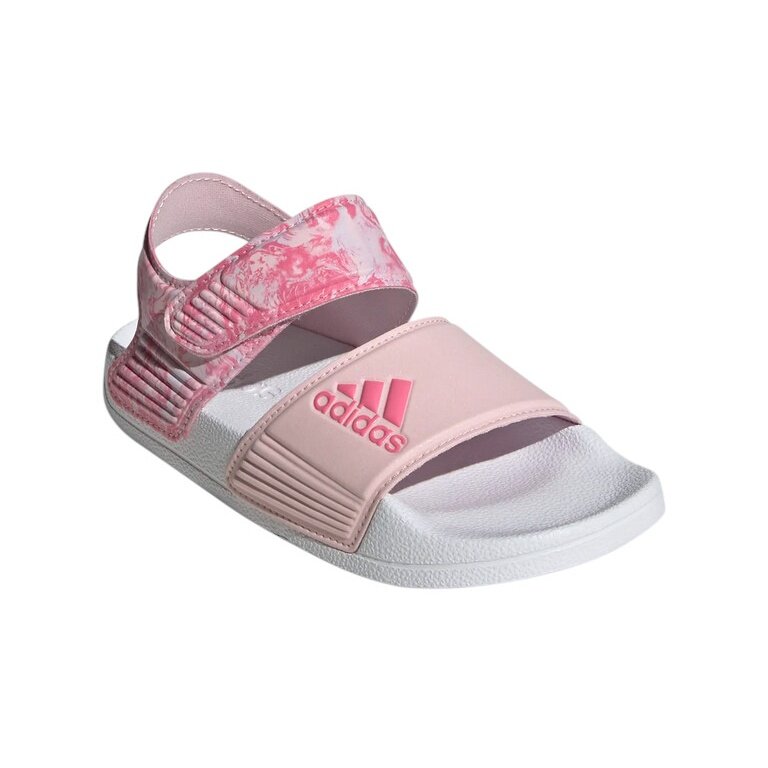 adidas Adilette Sandale (Klettverschluss) pink/weiss Mädchen