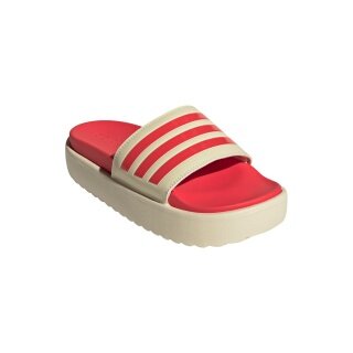 adidas Badeschuhe Adilette Platform beige/rot Damen - 1 Paar