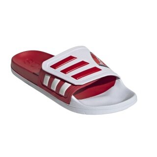 adidas Badeschuhe Adilette TND (Klettverschluss, Cloudfoam Zwischensohle) weiss/rot - 1 Paar