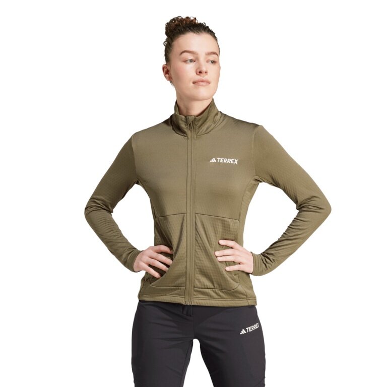 adidas Fleecejacke Terrex Multi Light olivegrün Damen