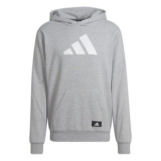 adidas Kapuzenpullover Future Icons Three Bar Hoodie (Baumwollmix) grau Herren