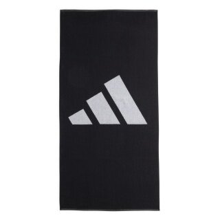 adidas Handtuch (100% Baumwolle) schwarz/weiss 140x70cm