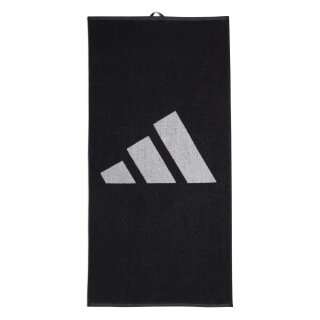 adidas Handtuch (100% Baumwolle) schwarz/weiss 50x100cm