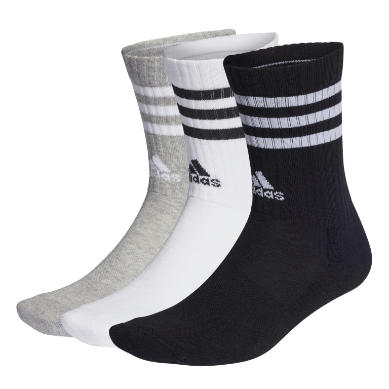 adidas Sportsocken Crew 3-Streifen Cushioned online grau/weiss/schwarz 3 #23 Paar - bestellen