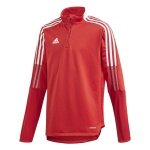 adidas Langarmshirt Team Tiro 21 (Stehkragen, rec. Polyester) rot Jungen